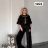 Black Luxury Printed Top & Bottom Set Black Luxury Printed Top & Bottom Set