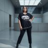 Premium Black Blouse with Embellished Print - Wholesale B2B