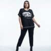 Premium Black Blouse with Embellished Print - Wholesale B2B