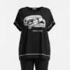 Premium Black Blouse with Embellished Print - Wholesale B2B