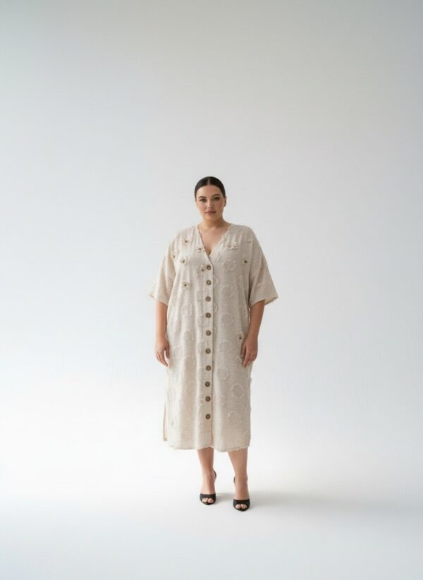 LAVELINA3656 Premium Linen Button Dress LAVELINA3656 Premium Linen Button Dress