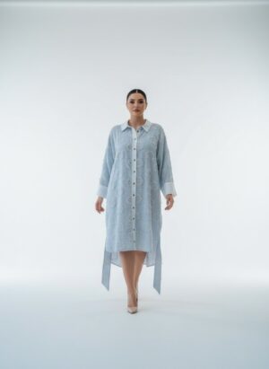 Premium Linen Blend Shirt Dress