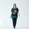 Premium Graphic Blouse with Contrast Trim Premium Graphic Blouse with Contrast Trim