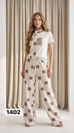 Premium Beige Loungewear Set - Top & Bottom Collection