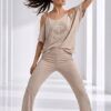 Women's Black Embellished Top & Bottom Set - Premium Wholesale
