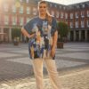 Premium Cat Print Blouse - Casual Oversized Fit