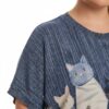Premium Cat Print Blouse - Casual Oversized Fit