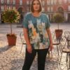 Premium Cat Print Blouse - Casual Oversized Fit