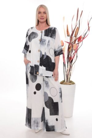 Abstract Print Two-Piece Set - Premium Wholesale Fashion Abstract Print Two-Piece Set - Premium Wholesale Fashion