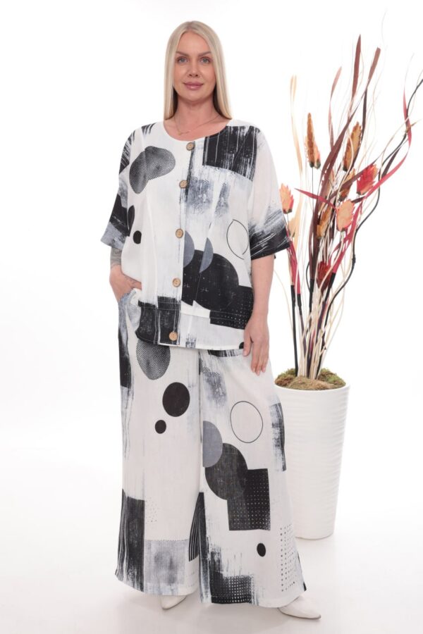 Abstract Print Two-Piece Set - Premium Wholesale Fashion