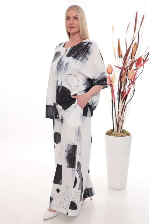 Abstract Print Two-Piece Set - Premium Wholesale Fashion