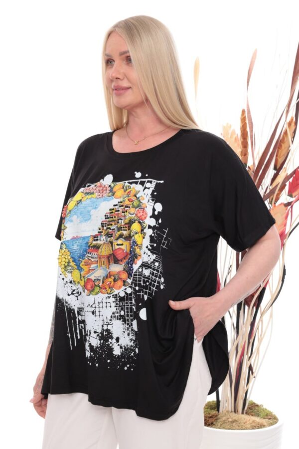 Premium Graphic Print Blouse - Oversized Fit Premium Graphic Print Blouse - Oversized Fit