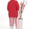 Premium Floral Sequin Blouse with Fringe Hem Premium Floral Sequin Blouse with Fringe Hem