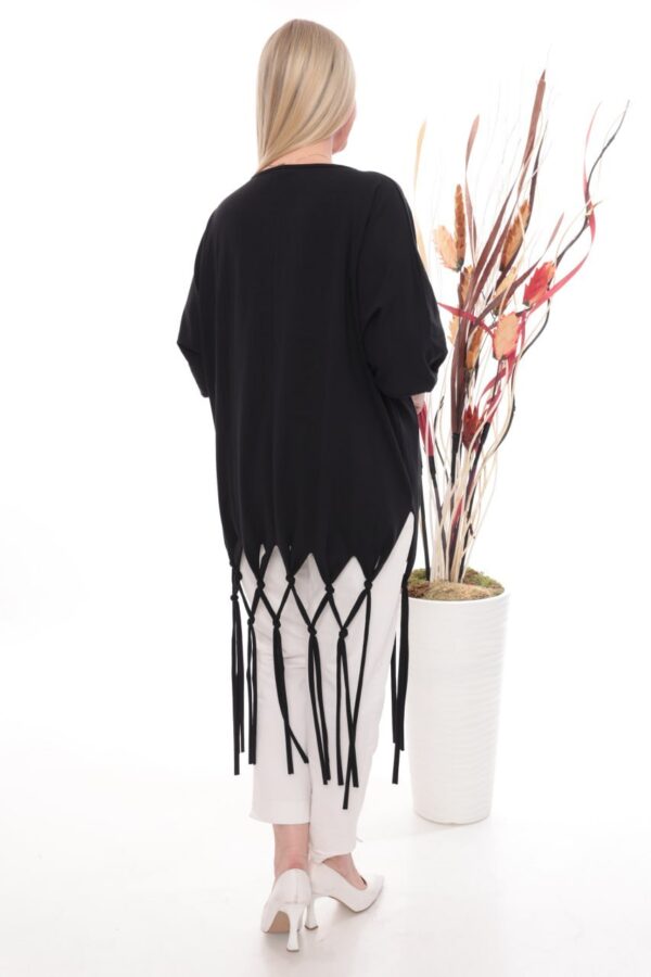 Premium Floral Sequin Blouse with Fringe Hem Premium Floral Sequin Blouse with Fringe Hem