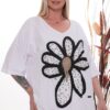 Premium Floral Sequin Blouse with Fringe Hem Premium Floral Sequin Blouse with Fringe Hem