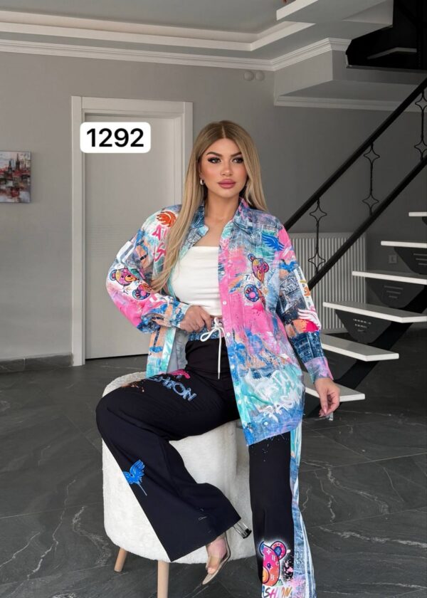 Colorful Artistic Top and Bottom Set - Premium Wholesale Collection Colorful Artistic Top and Bottom Set - Premium Wholesale Collection