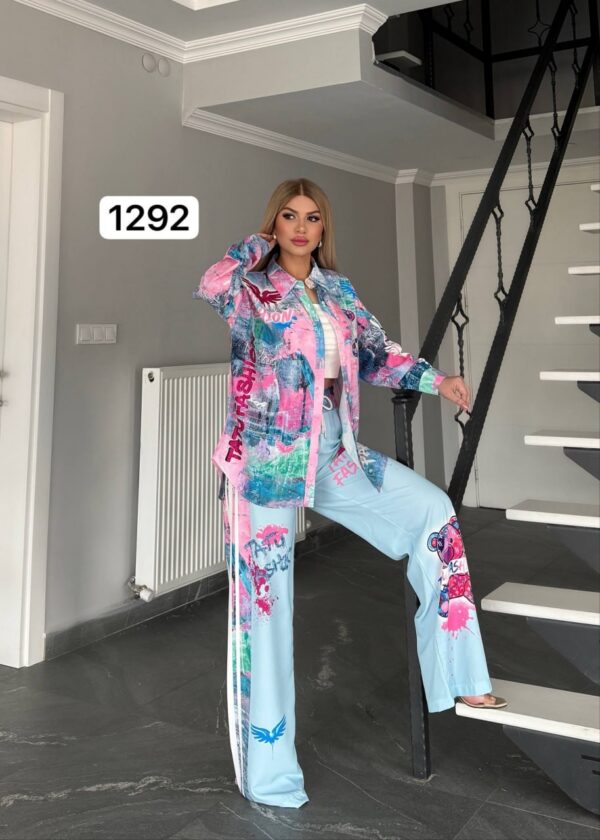 Colorful Artistic Top and Bottom Set - Premium Wholesale Collection Colorful Artistic Top and Bottom Set - Premium Wholesale Collection