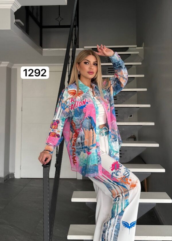 Colorful Artistic Top and Bottom Set - Premium Wholesale Collection Colorful Artistic Top and Bottom Set - Premium Wholesale Collection