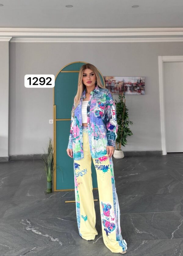Colorful Artistic Top and Bottom Set - Premium Wholesale Collection Colorful Artistic Top and Bottom Set - Premium Wholesale Collection