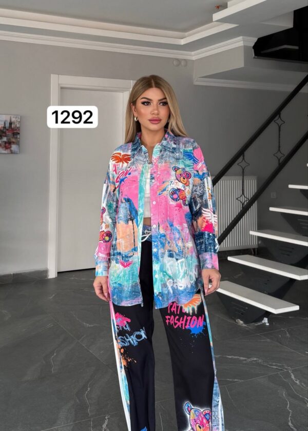 Colorful Artistic Top and Bottom Set - Premium Wholesale Collection Colorful Artistic Top and Bottom Set - Premium Wholesale Collection
