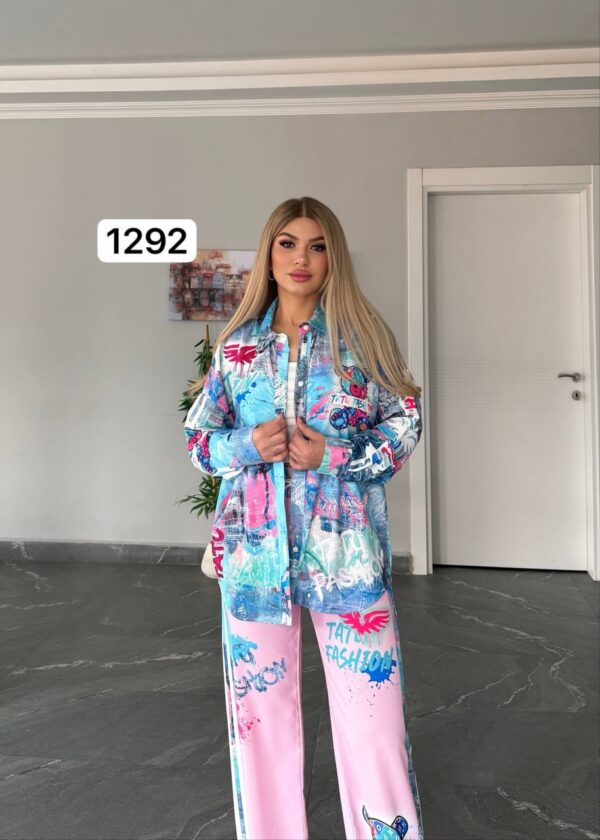Colorful Artistic Top and Bottom Set - Premium Wholesale Collection Colorful Artistic Top and Bottom Set - Premium Wholesale Collection