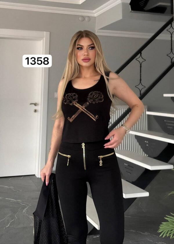 TATU1358 Premium Black Top & Bottom Set