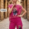 Women's Designer Bear Graphic T-Shirt & Pants Set Women's Designer Bear Graphic T-Shirt & Pants Set
