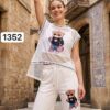 Women's Designer Bear Graphic T-Shirt & Pants Set Women's Designer Bear Graphic T-Shirt & Pants Set