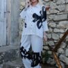 Monochrome Abstract Top & Bottom Set Monochrome Abstract Top & Bottom Set