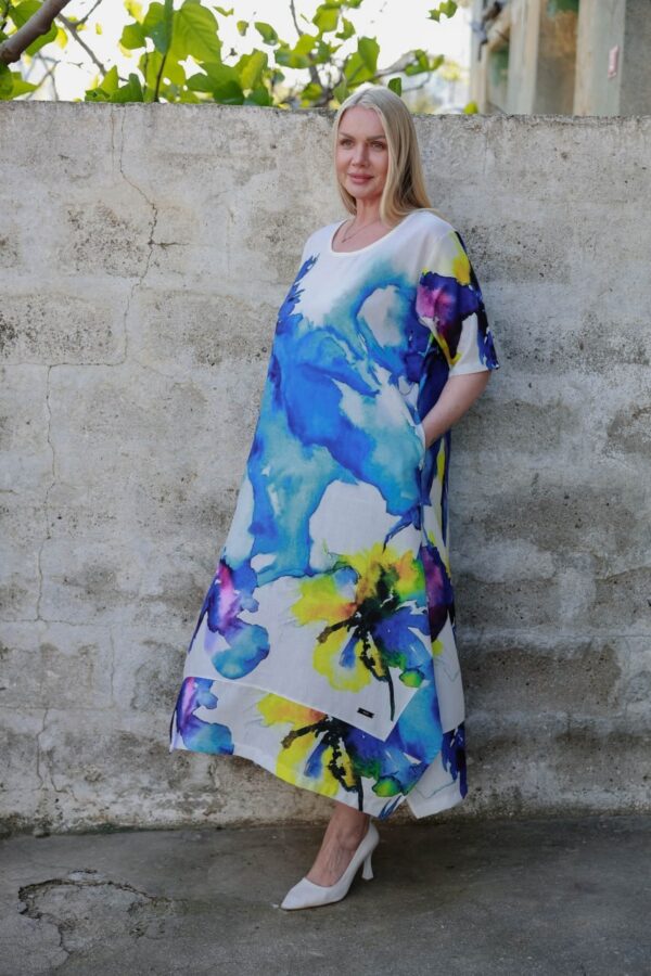 Floral Print A-Line Dress - Wholesale Floral Print A-Line Dress - Wholesale