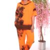 Orange Graphic Tracksuit Set - Premium Wholesale Loungewear Orange Graphic Tracksuit Set - Premium Wholesale Loungewear