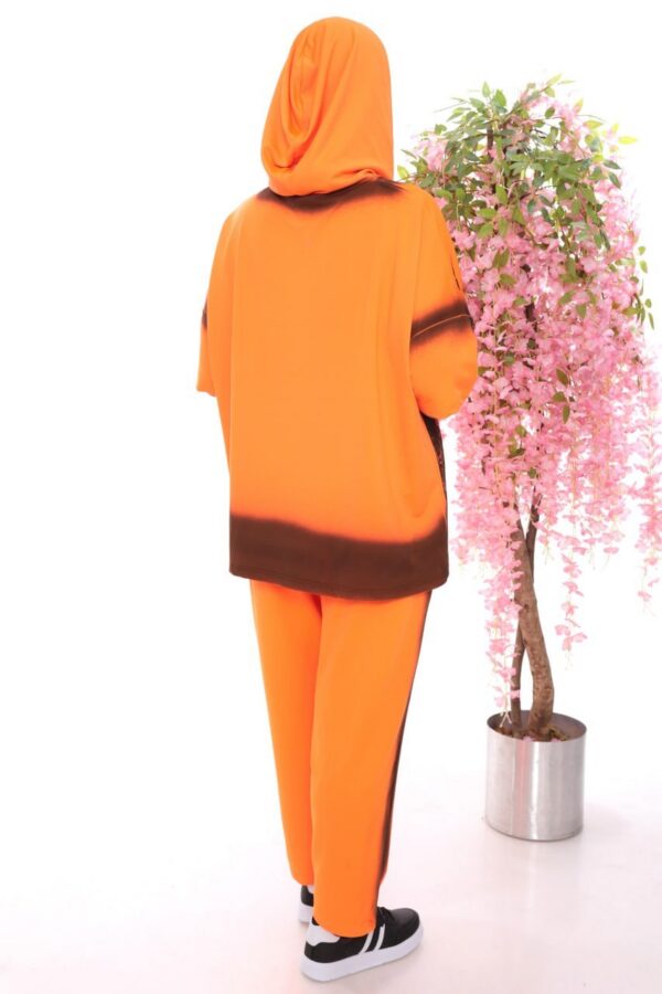 Orange Graphic Tracksuit Set - Premium Wholesale Loungewear Orange Graphic Tracksuit Set - Premium Wholesale Loungewear