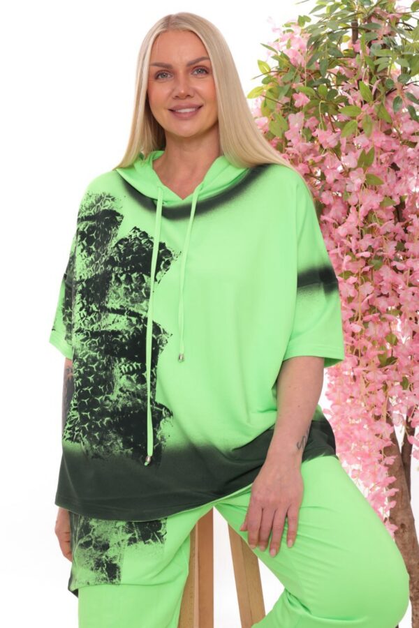 Orange Graphic Tracksuit Set - Premium Wholesale Loungewear Orange Graphic Tracksuit Set - Premium Wholesale Loungewear