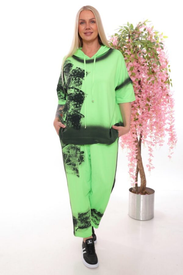 Orange Graphic Tracksuit Set - Premium Wholesale Loungewear Orange Graphic Tracksuit Set - Premium Wholesale Loungewear