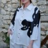 Monochrome Abstract Top & Bottom Set Monochrome Abstract Top & Bottom Set