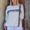 Premium White Two-Piece Set with Stripe Detailing Premium White Two-Piece Set with Stripe Detailing