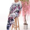 Watercolor Leaf Print Hooded Tunic Top & Bottom Set Watercolor Leaf Print Hooded Tunic Top & Bottom Set
