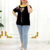 Black Colorful Print Blouse for Wholesale - Premium Quality Black Colorful Print Blouse for Wholesale - Premium Quality