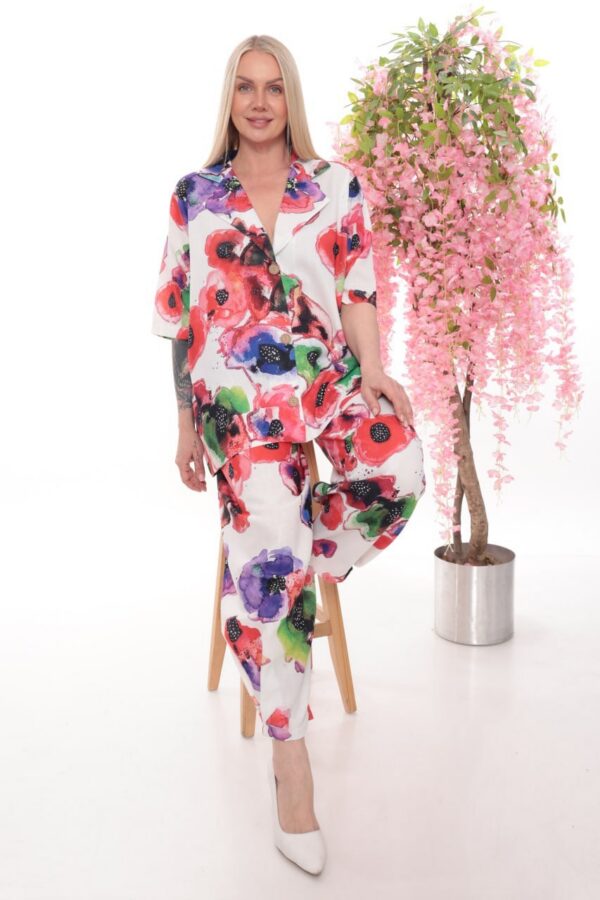 Floral Print Two-Piece Suit Set - Premium Wholesale Floral Print Two-Piece Suit Set - Premium Wholesale