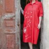 Oversized Dandelion Print Shirtdress Oversized Dandelion Print Shirtdress