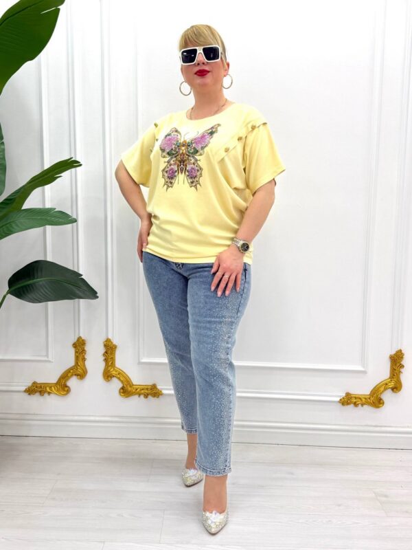 Premium Butterfly Graphic Blouse Premium Butterfly Graphic Blouse