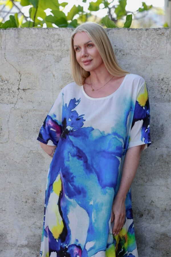 Floral Print A-Line Dress - Wholesale Floral Print A-Line Dress - Wholesale