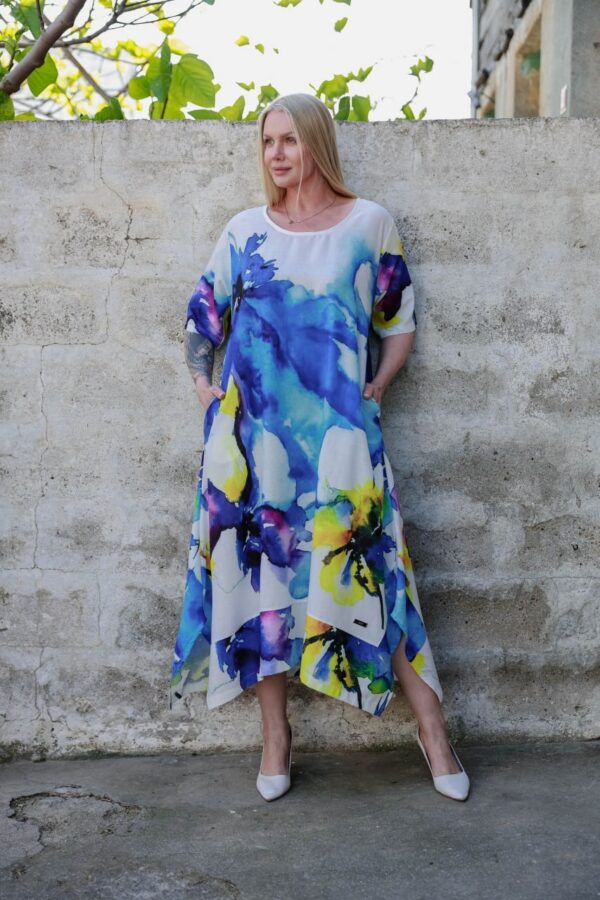 Floral Print A-Line Dress - Wholesale Floral Print A-Line Dress - Wholesale
