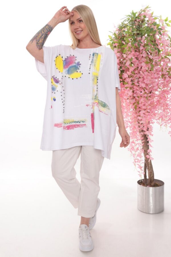 Premium Artistic Blouse ROZZER4281 - Wholesale Fashion Top Premium Artistic Blouse ROZZER4281 - Wholesale Fashion Top