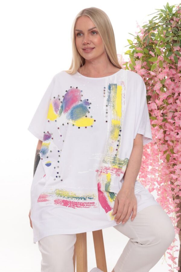 Premium Artistic Blouse ROZZER4281 - Wholesale Fashion Top Premium Artistic Blouse ROZZER4281 - Wholesale Fashion Top