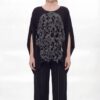 Black Cape Top & Pants Set PQ1329 Black Cape Top & Pants Set PQ1329
