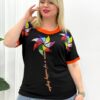 Black Colorful Print Blouse for Wholesale - Premium Quality Black Colorful Print Blouse for Wholesale - Premium Quality