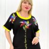 Black Colorful Print Blouse for Wholesale - Premium Quality Black Colorful Print Blouse for Wholesale - Premium Quality