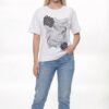 Premium Graphic T-Shirt with Floral Line Art Design Premium Graphic T-Shirt with Floral Line Art Design