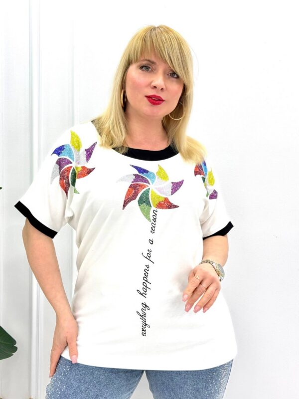 Black Colorful Print Blouse for Wholesale - Premium Quality Black Colorful Print Blouse for Wholesale - Premium Quality